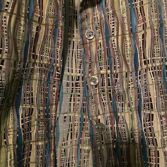 Michael Phillips Striped 2 piece blazer and button up skirt - Picture 5 of 10